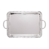 Bandeja 41,5X24X5CM Inox E Alça Zamac Niquelado